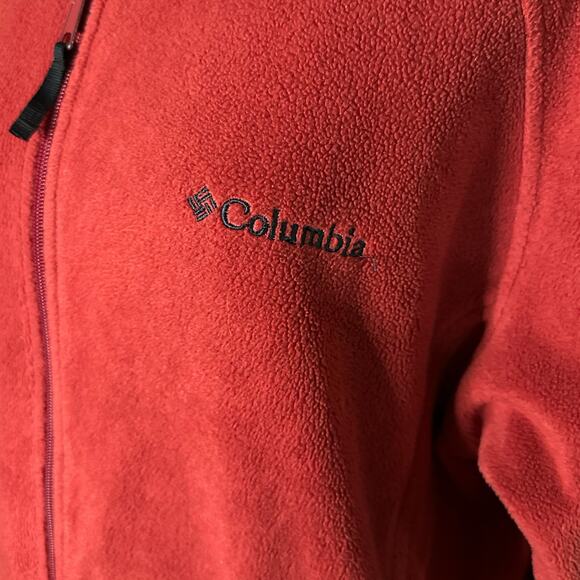 Columbia Women’s Red Fleece Full Zip Jacket, XL, Pre-owned - Picture 3 of 5